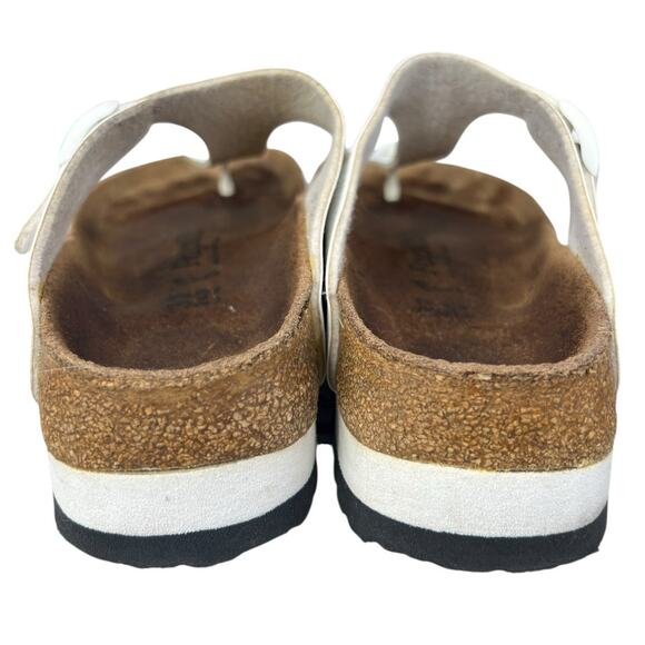 Papillio X Birkenstock Unisex Gizeh White Platform Sandal Size 37 M 4 W 6 - Picture 8 of 10